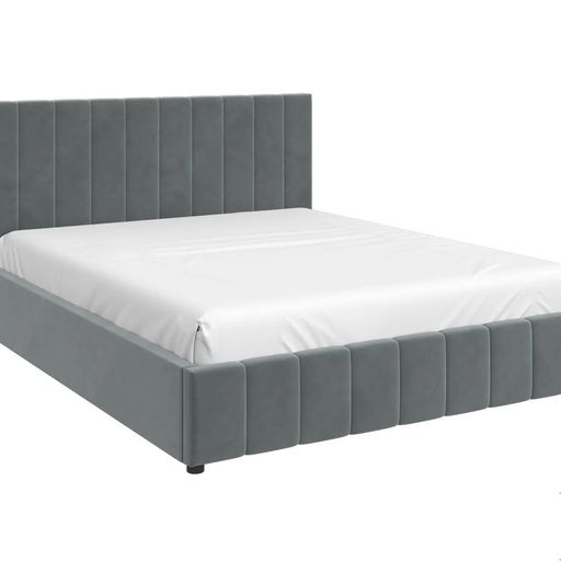 Кровать с подъемным механизмом «Нельсон», серая